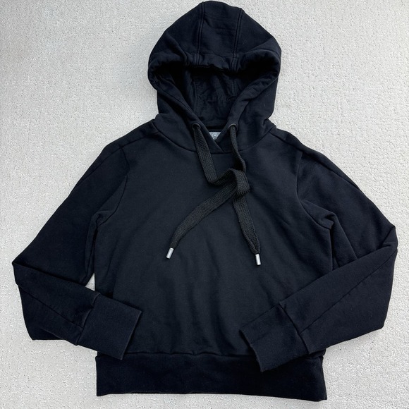 Aether Tops - Aether Journey Pullover Womens M Black Hoodie Quiet Luxury $158